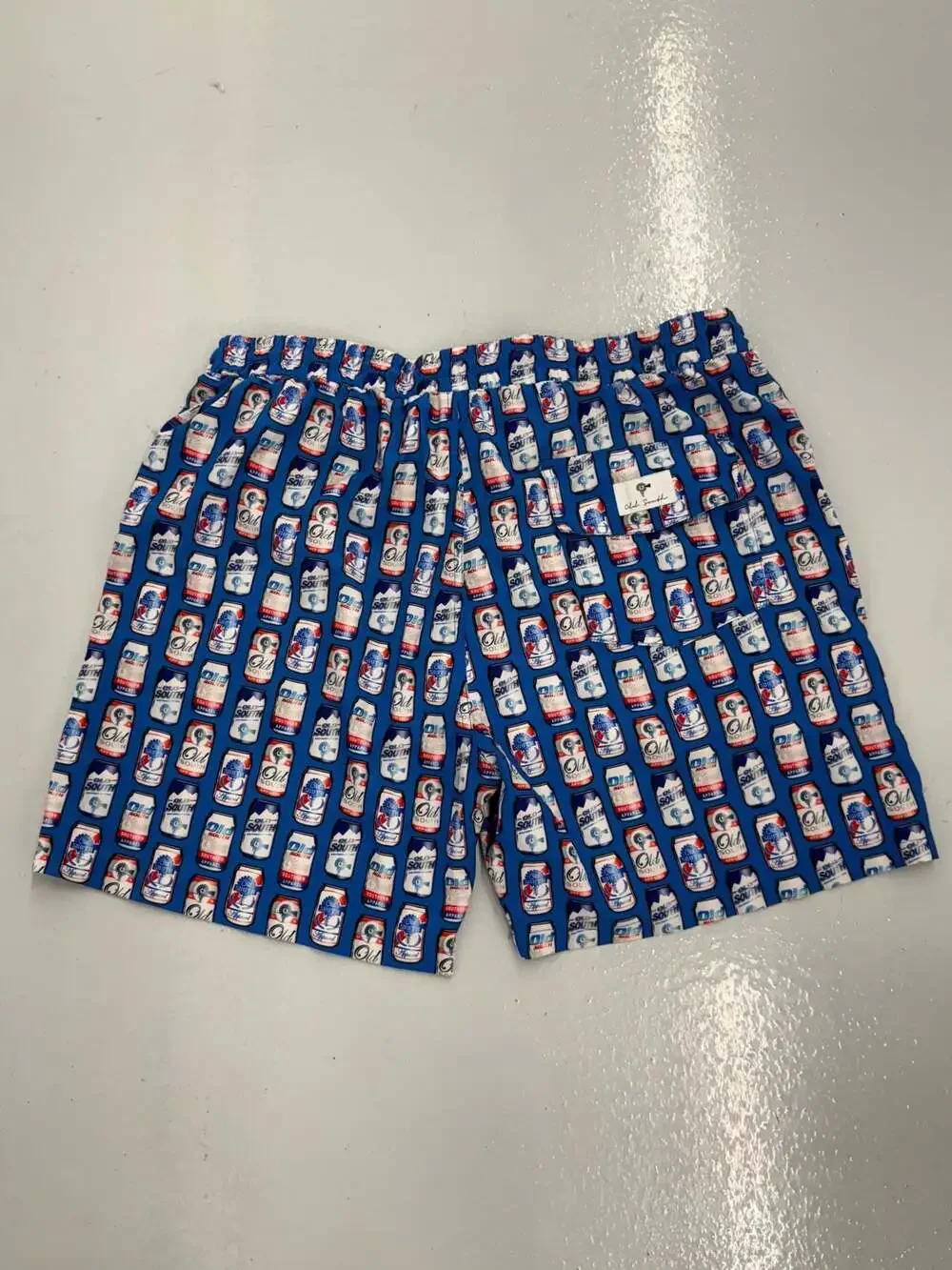 Old South Apparel Beer Me Print Swim Trunks